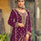 Thumbnail: Georgette With Embroidery Work in Purple Color with Traditional Salwar Kameez