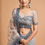 Thumbnail: Grey Color Net Zari Badia Dorland Threads Embroidery work A Line Wedding