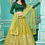 Thumbnail: Green Gota Embroidered Lehenga Choli In Georgette Wedding Lehenga Choli