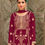 Thumbnail: Georgette With Embroidery Work in Maroon Color with Traditional Salwar Kameez