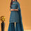 Thumbnail: Wedding Wear Georgette Straight Salwar Suit In Blue
