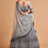 Thumbnail: Grey Color Net Zari Badia Dorland Threads Embroidery work A Line Wedding