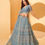 Thumbnail: Net With Wedding Lehenga in Grey with Embroidery Work Traditional Lehenga