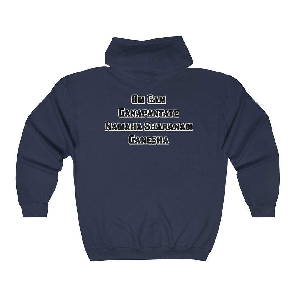 Thumbnail: Light of Ganesha Full Zip Hooded Sweatshirt