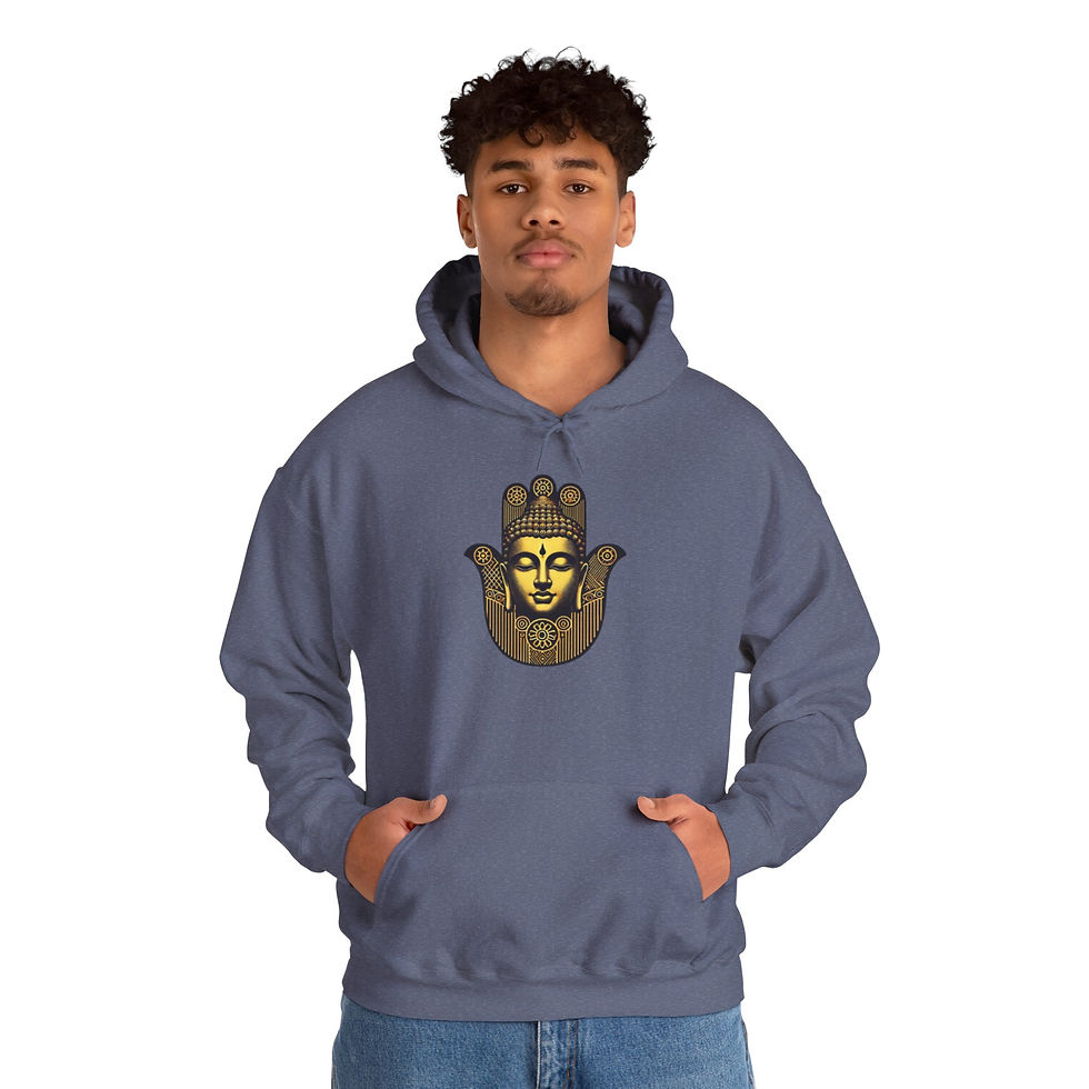 Thumbnail: Protected in Peace™ Golden Hamsa Hoodie