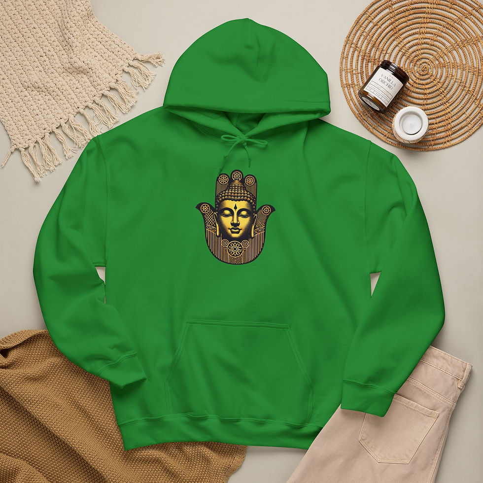 Thumbnail: Protected in Peace™ Golden Hamsa Hoodie
