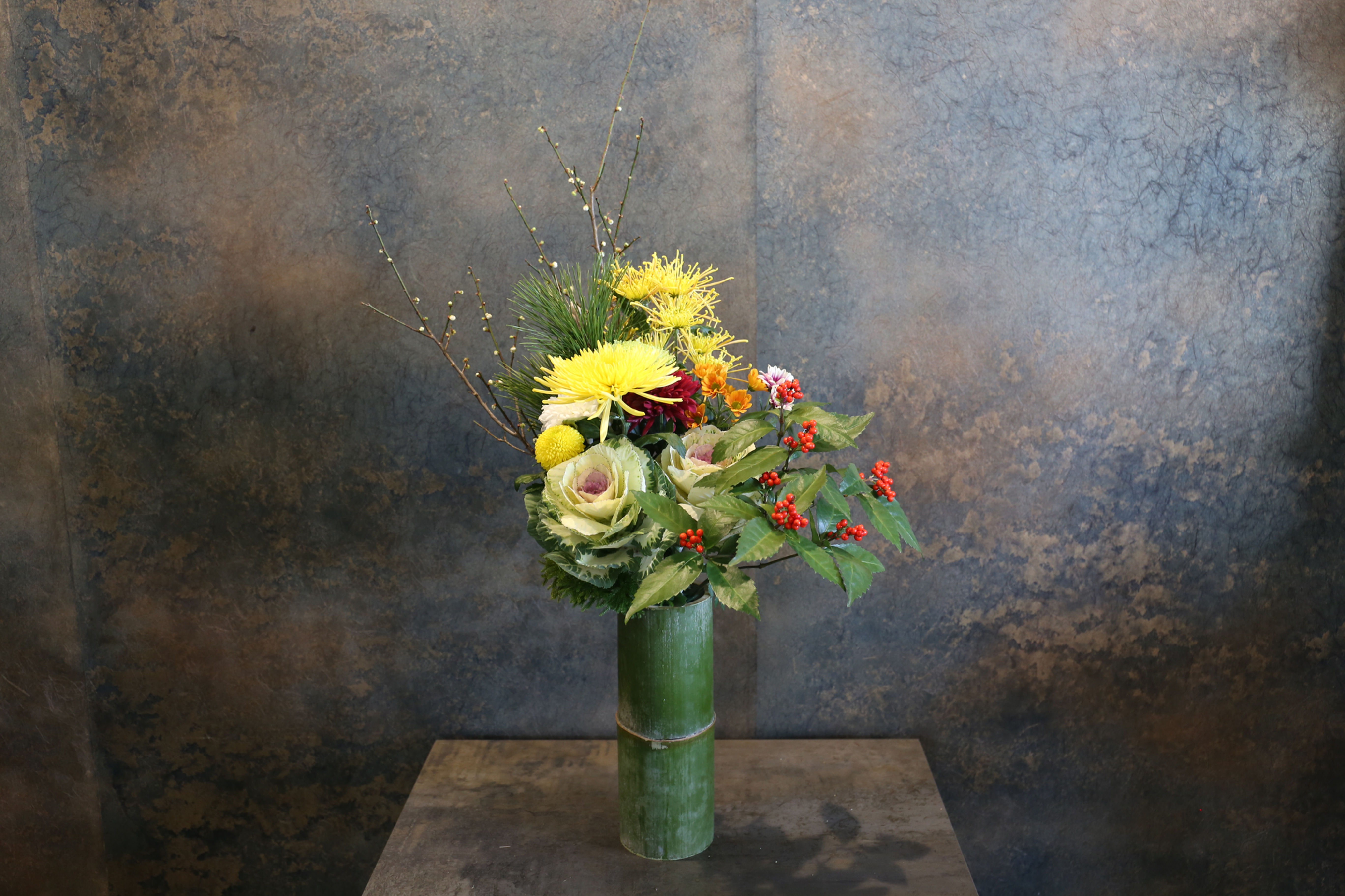 お正月アレンジ 雲竜 上