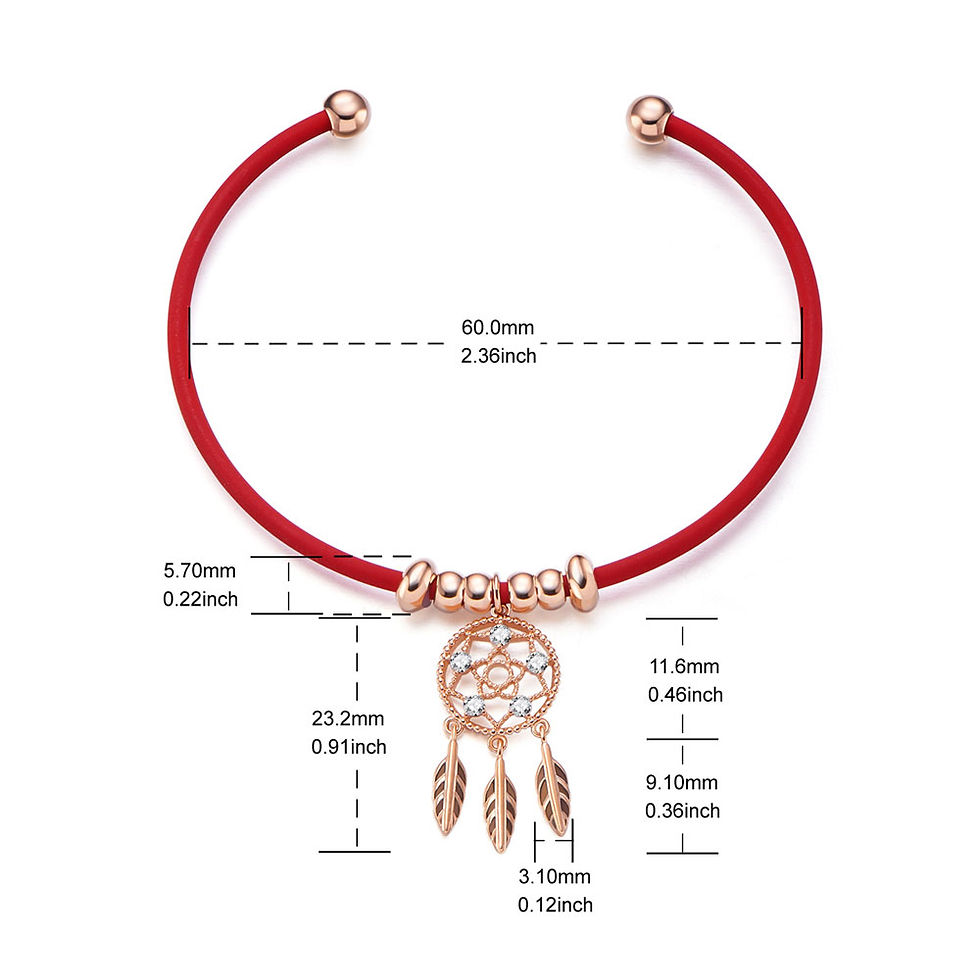 Miniatura: Pulsera Atrapa sueños rojo