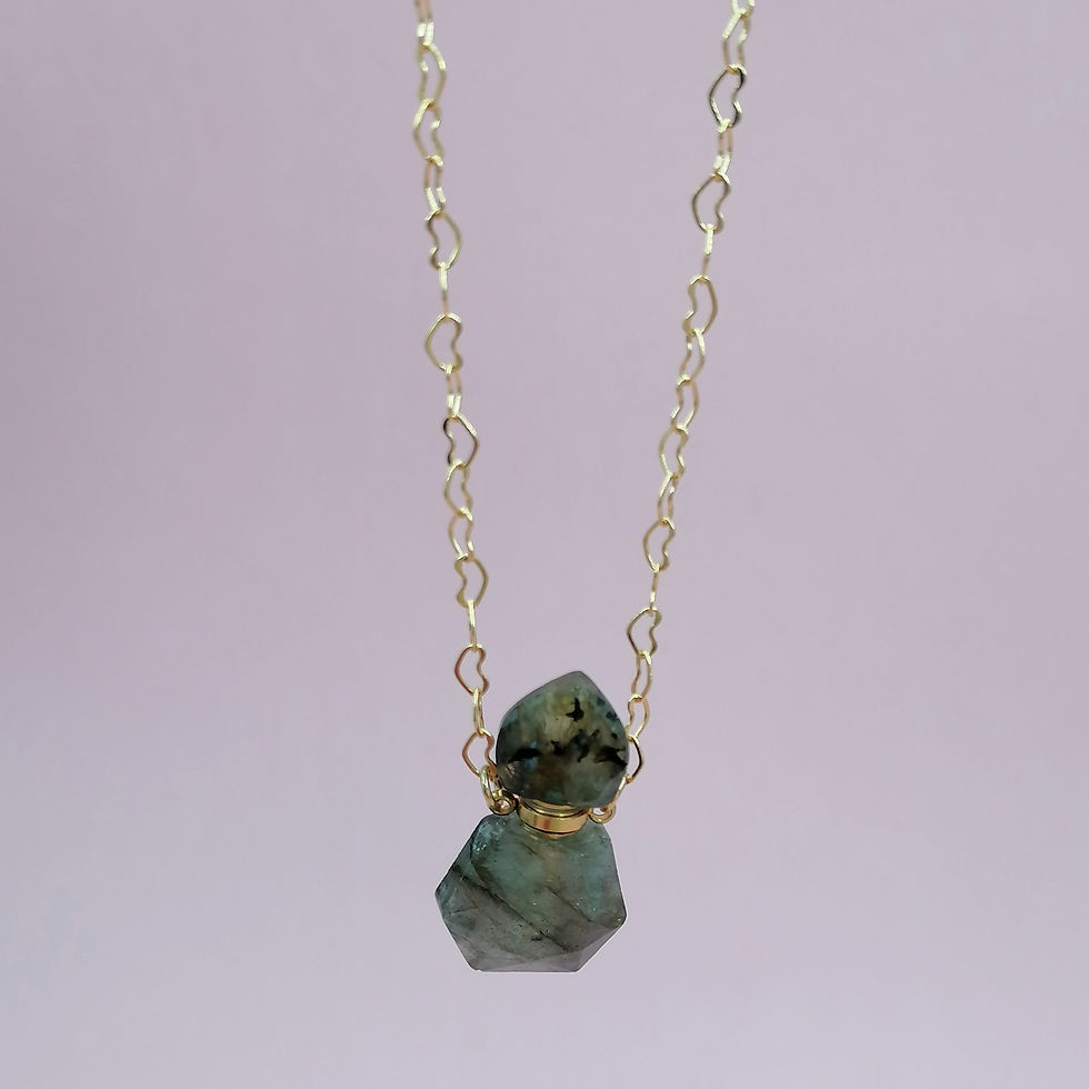 Miniatura: Collar botellita de labradorita