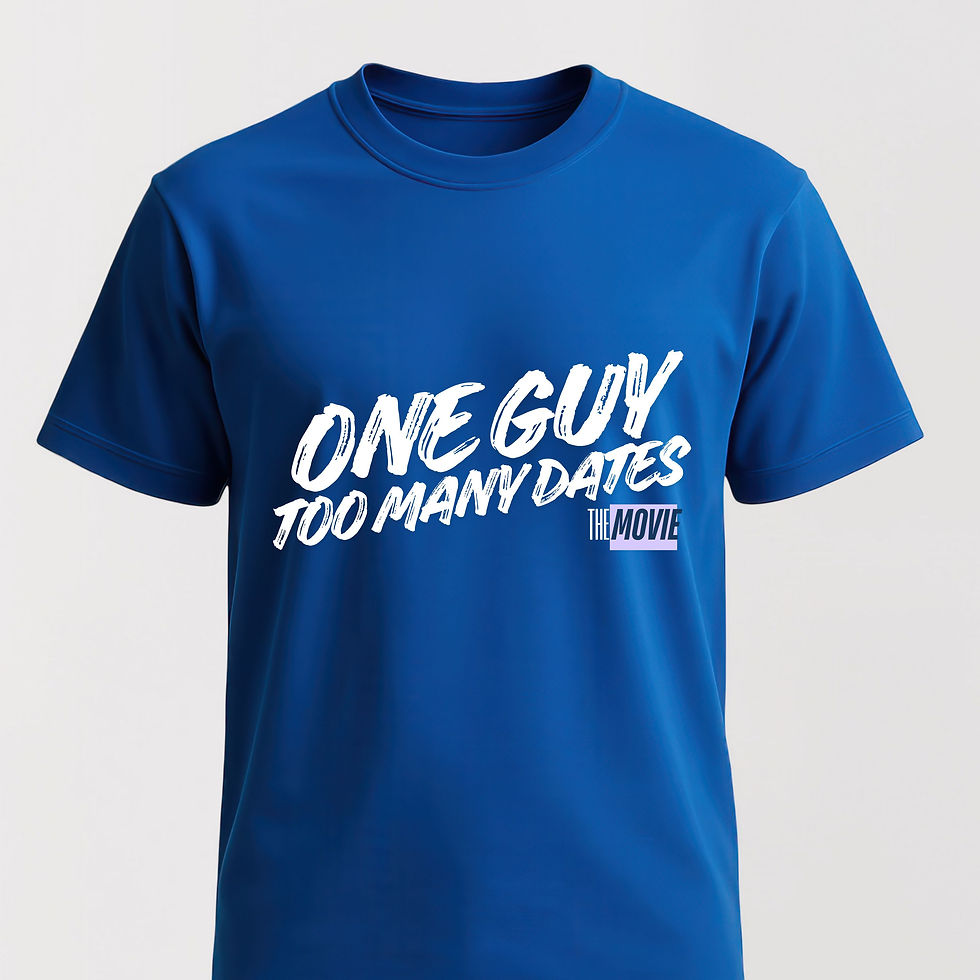 One Guy Too Many Dates Graphic T-Shirt | Blue Tee