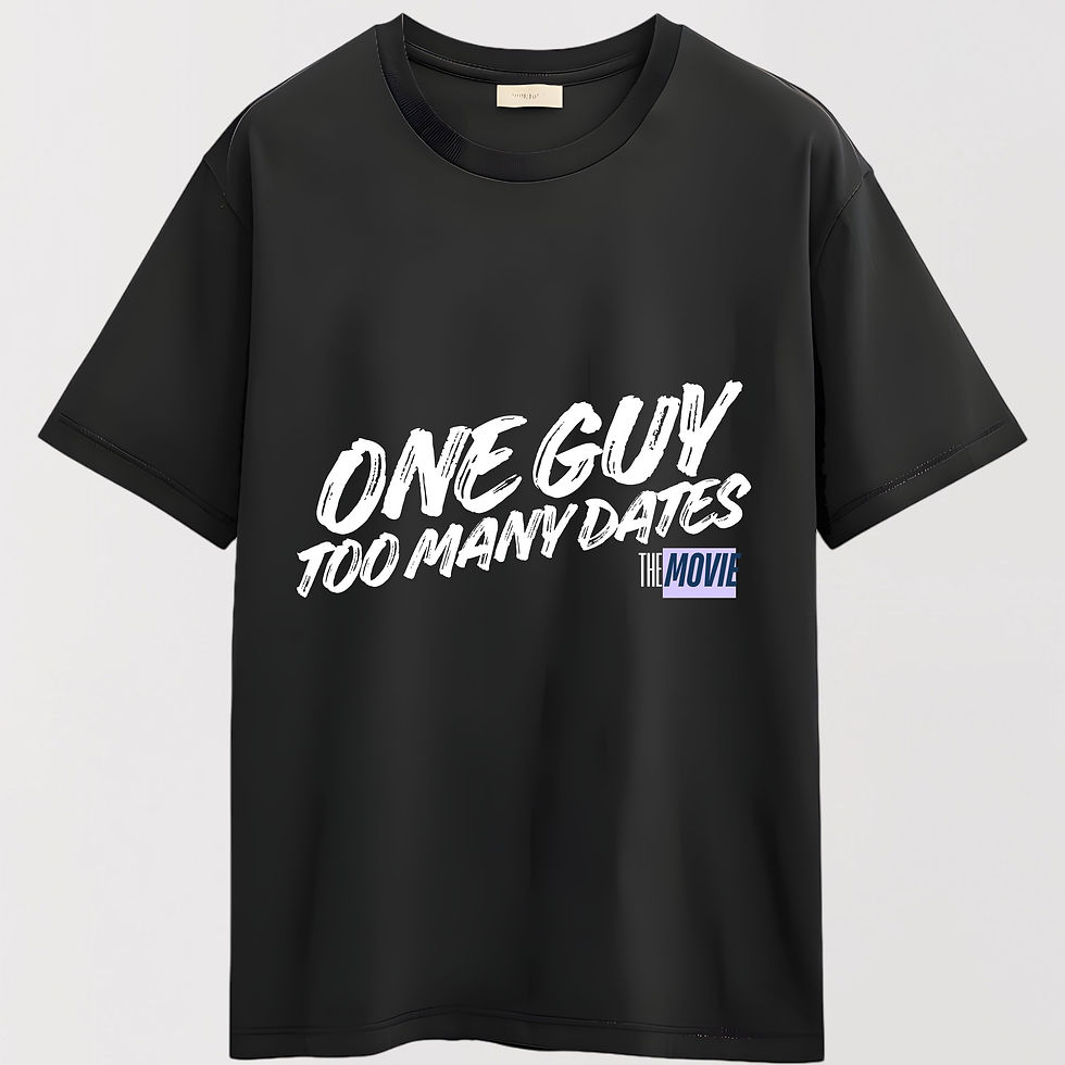 One Guy Too Many Dates Graphic T-Shirt | Black Tee