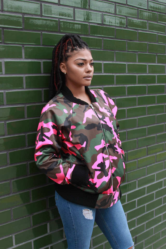 pink camouflage jacket