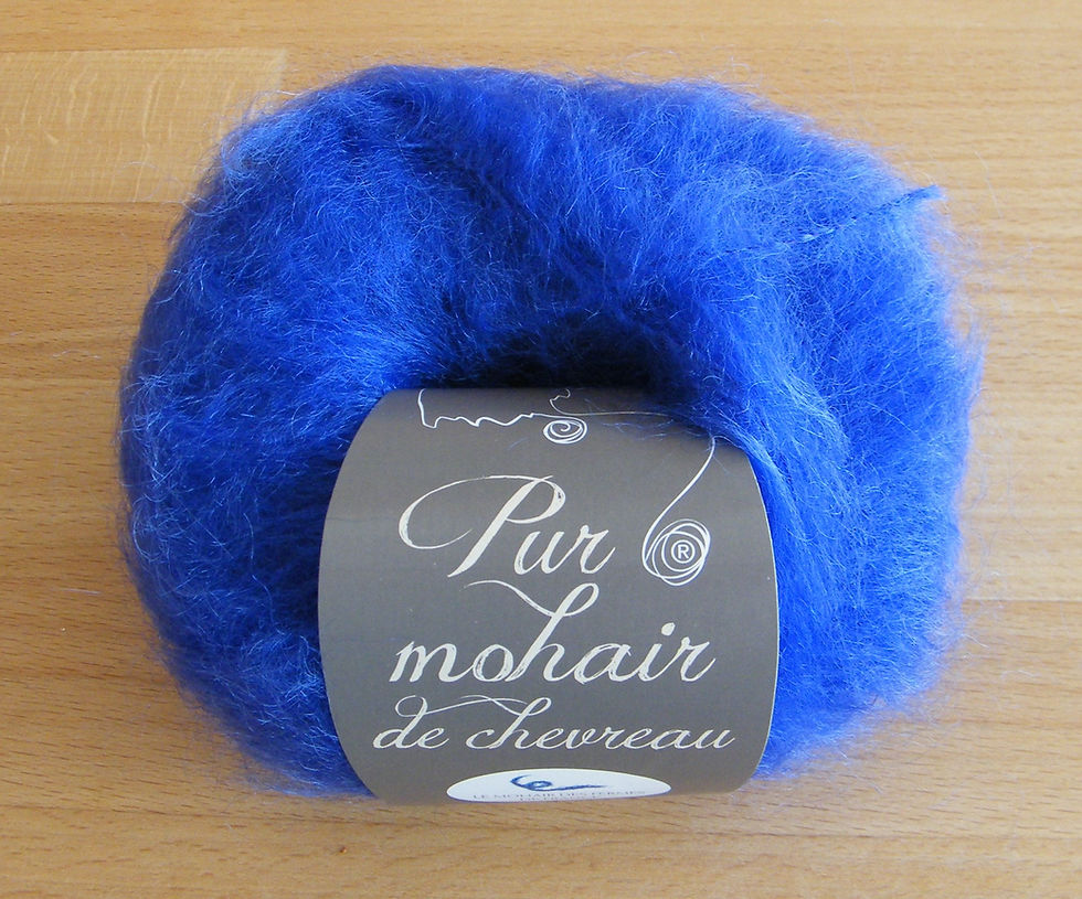 Pelote pur Mohair "Bleu Outre Mer"