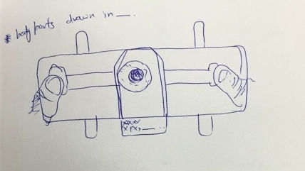 An early design sketch of the Foldscope.