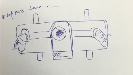 An early design sketch of the Foldscope.