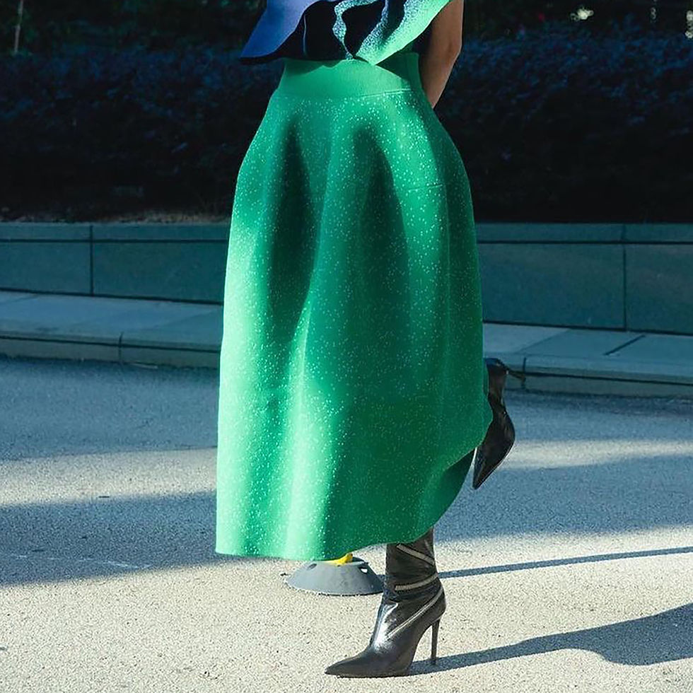 Thumbnail: Polka-Dot Knit Skirt