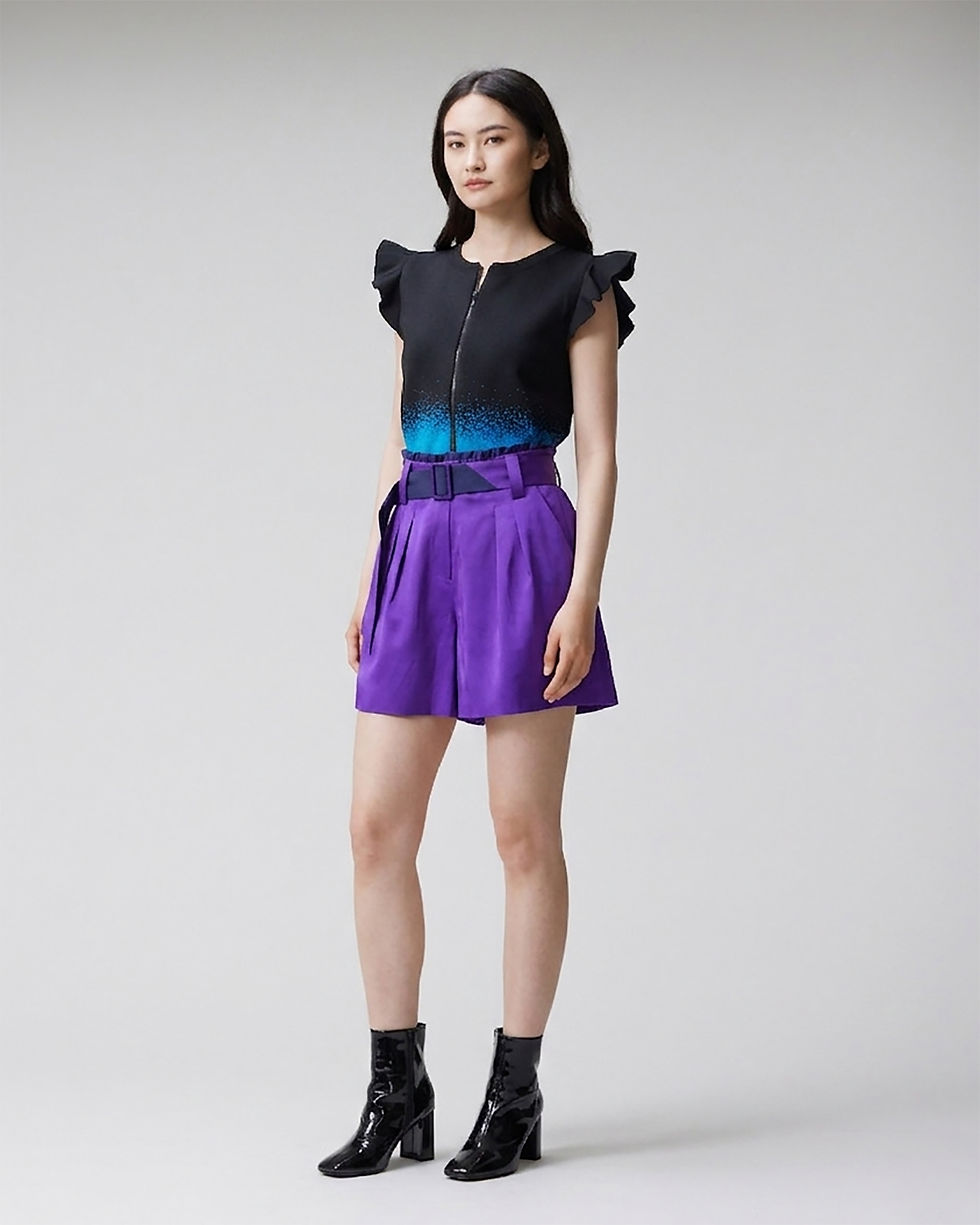 Thumbnail: Be Bright RufflesTrims Tailor Shorts