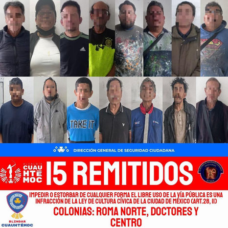 Policías de "Blindar Cuauhtémoc" remiten a 50 "franeleros" por exigir el pago de una cuota por estacionar vehículos en la calle