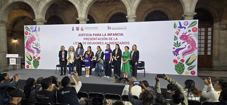 La Jefa de Gobierno, Clara Brugada, encabezó la presentación de la Lista de Deudores Alimentarios 