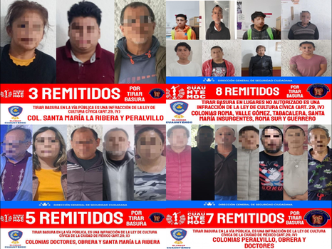 En 2025, 246 personas fueron detenidas en Cuauhtémoc por tirar basura en la calle