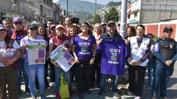 "Oleada violeta" llegó a la Magdalena Contreras para reforzar la lucha contra la violencia de género