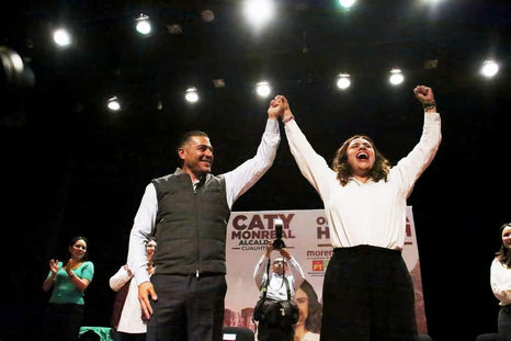 Caty Monreal y Omar García Harfuch realizan asamblea vecinal, la seguridad será primordial