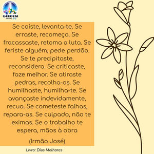 Se caíste, levanta. 
Mensagem Irmão José