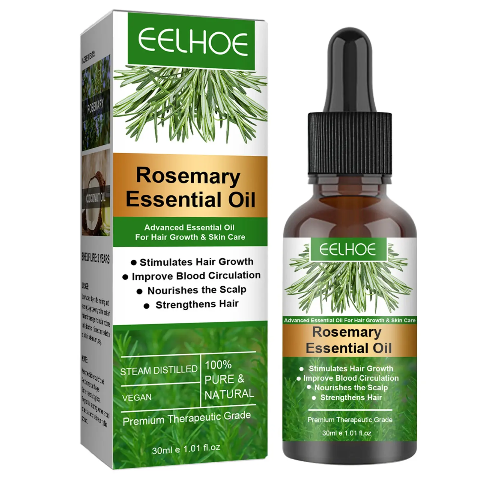 Óleo de Alecrim 100% Natural – Crescimento e Fortalecimento Capilar 30ML