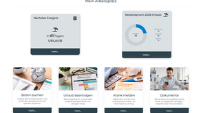 bits-HR Dashboard mit intelligenten standardisierten Widgets sowie frei konfigurierbaren Kacheln