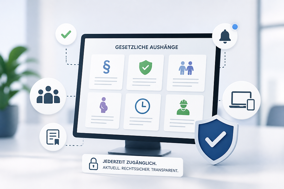 Digitaler Aushang gesetzlicher Informationen mit der HR-Softwareplattform bits-HR