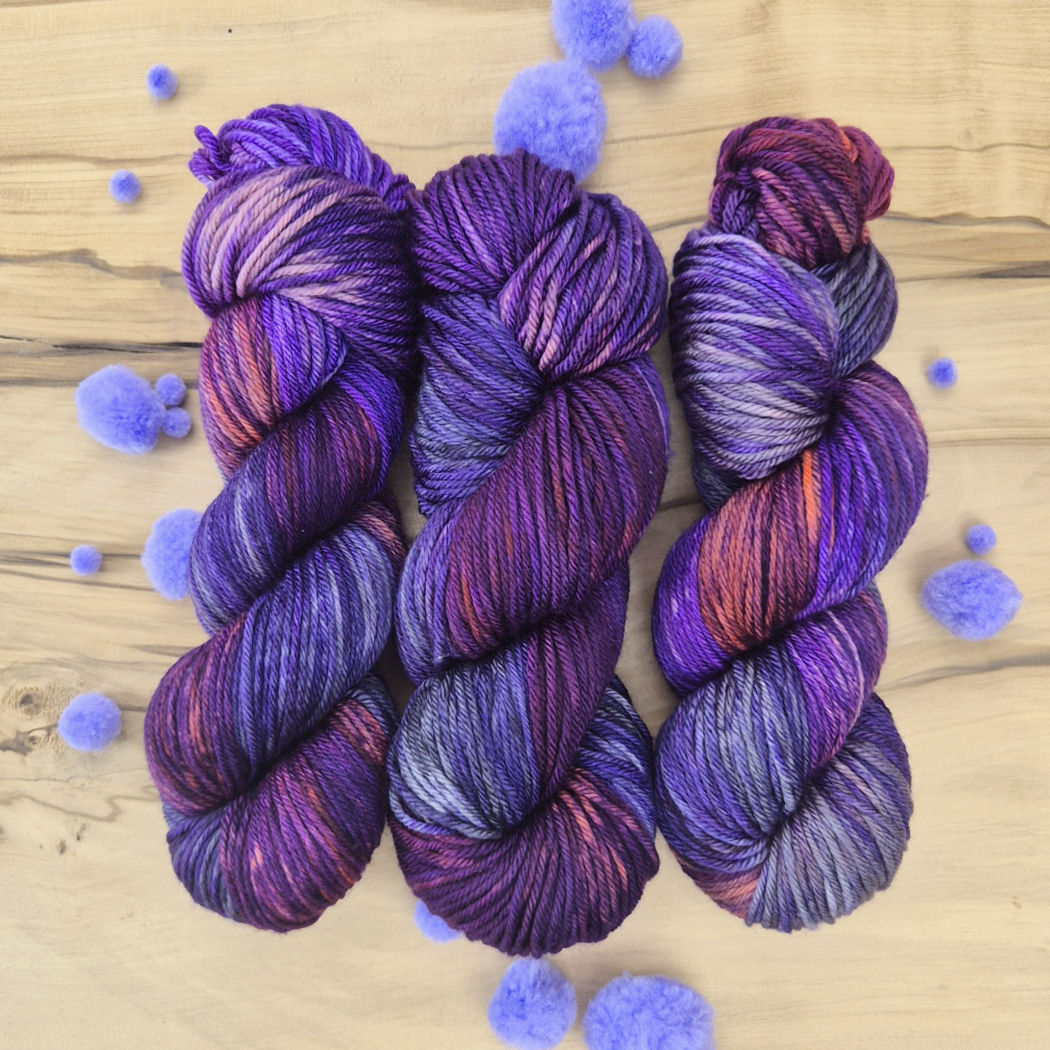 Midnight Plum Sock Yarn - Merino/Nylon Blend - Cover