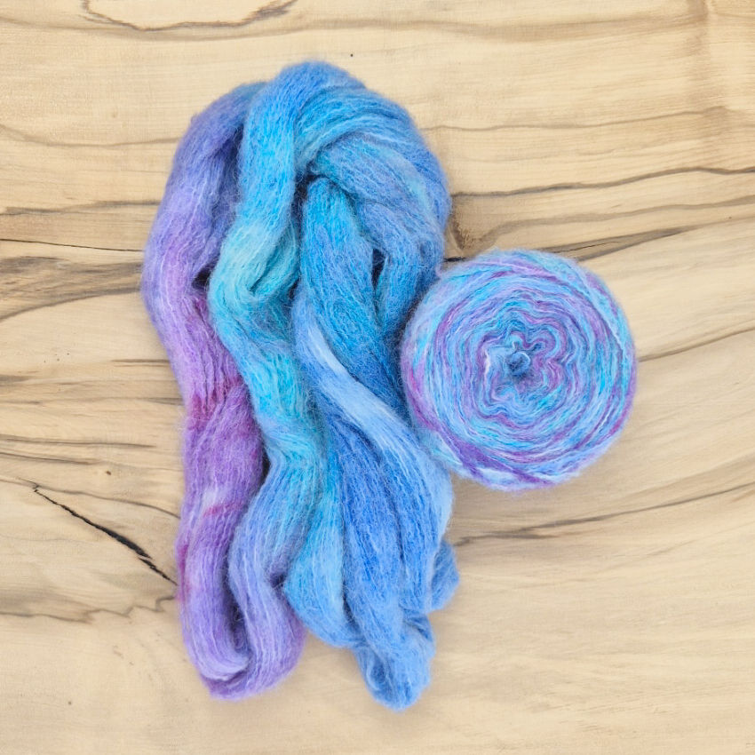 Alpaca Merino Silk 4 Ply Yarn - Fairy Floss Blue Cover
