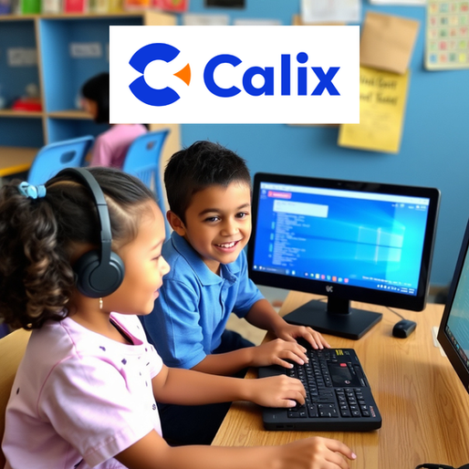 Children using school internet