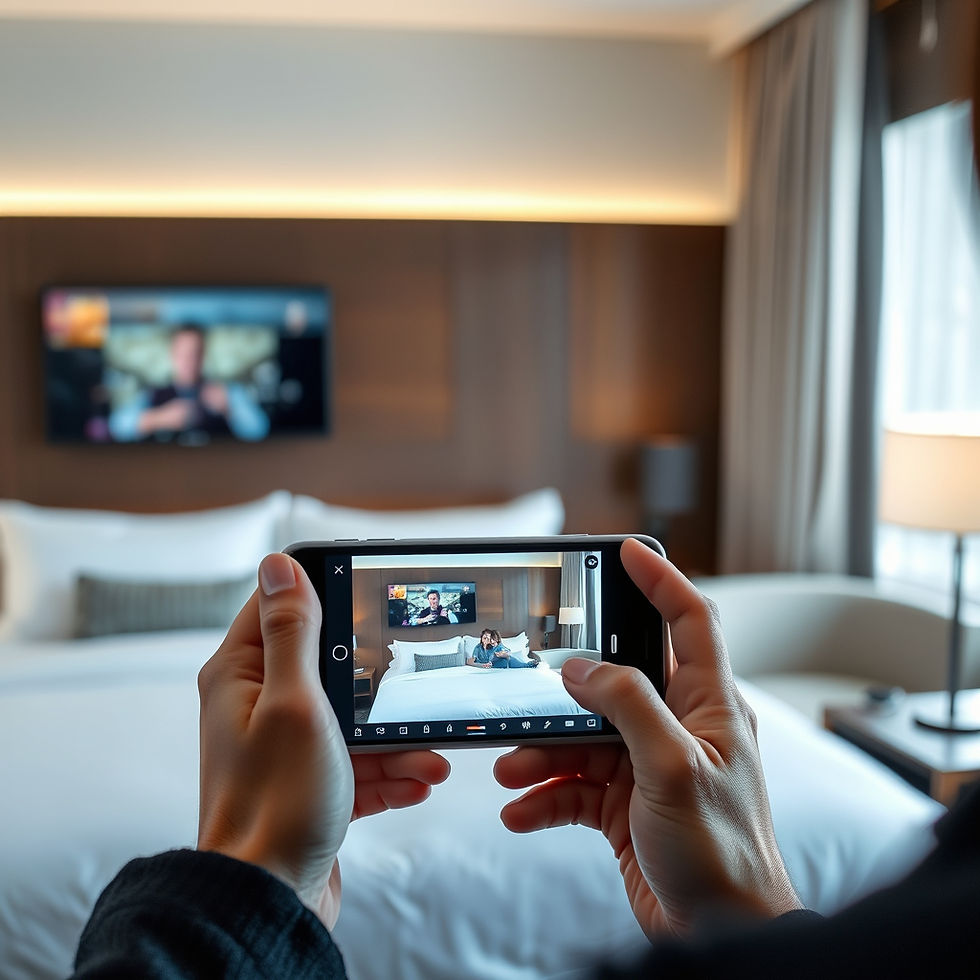 casting in a hotel room