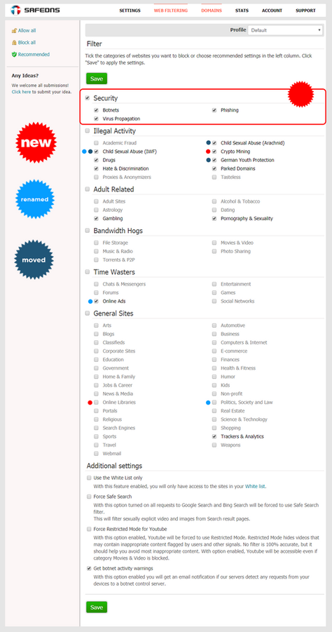 SafeDNS Renames & Regroups Several Content Categories and Introduces New Ones