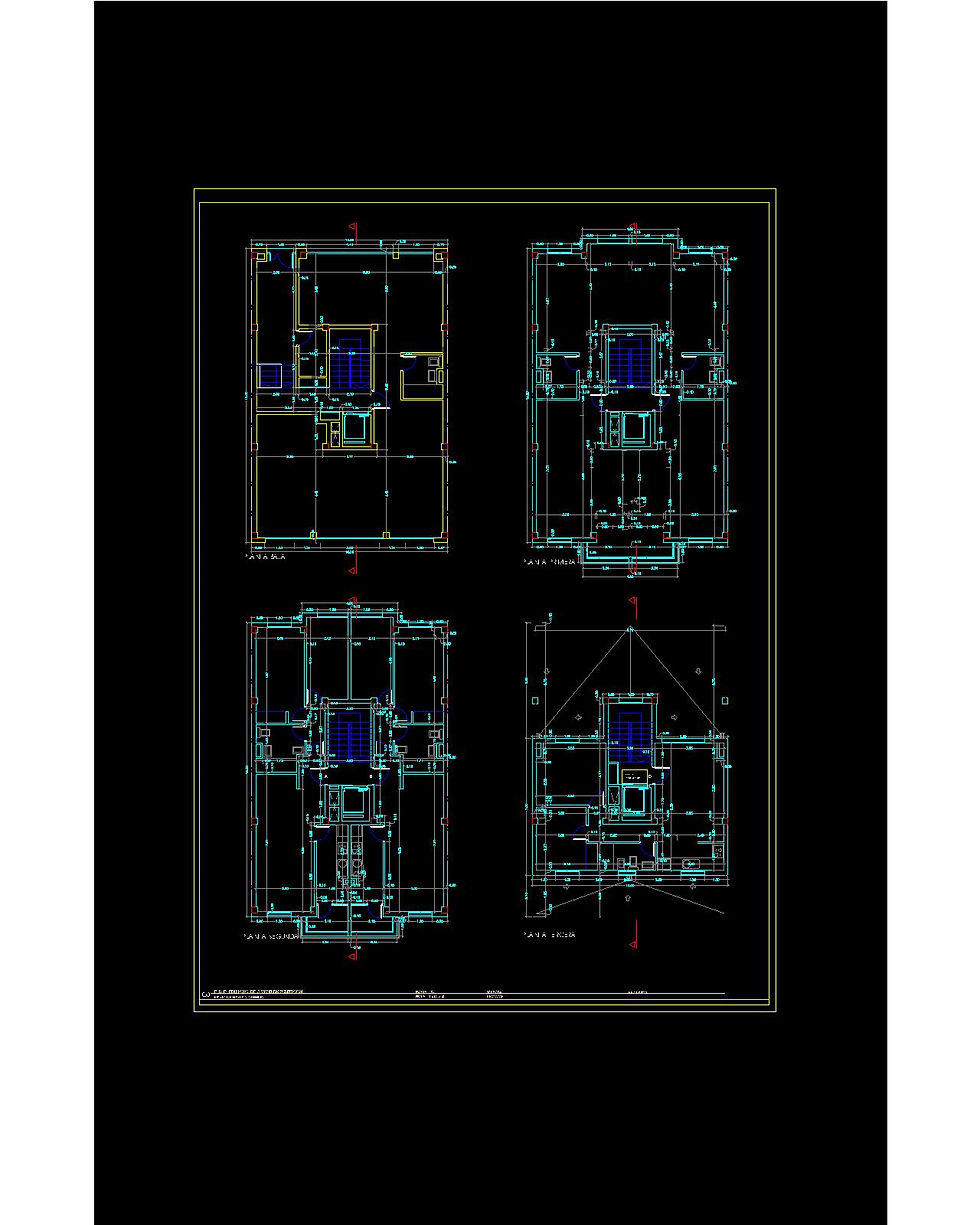 Miniatura: PROYECTO de EDIFICIO PLURIFAMILIAR de 5 VIVIENDAS. Archivos Editables