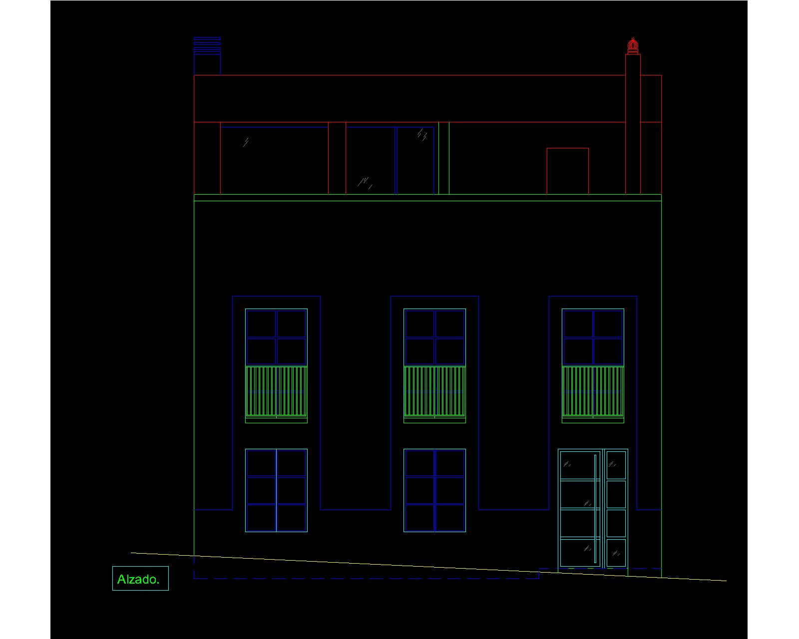 PROYECTO de edificio de DOS VIVIENDAS entre medianeras. Archivos EDITABLES
