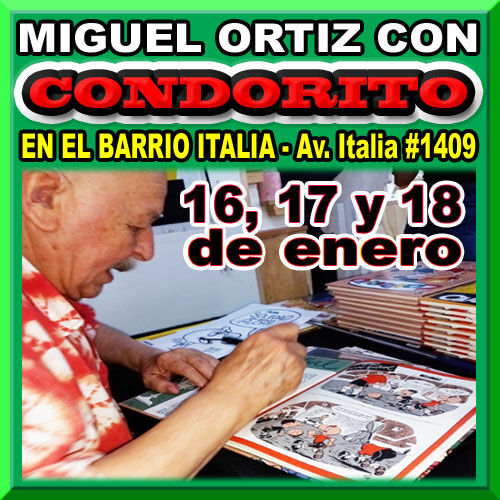 Sigue Enero - con Condorito - Número Uno y Nueve - en Barrio Italia