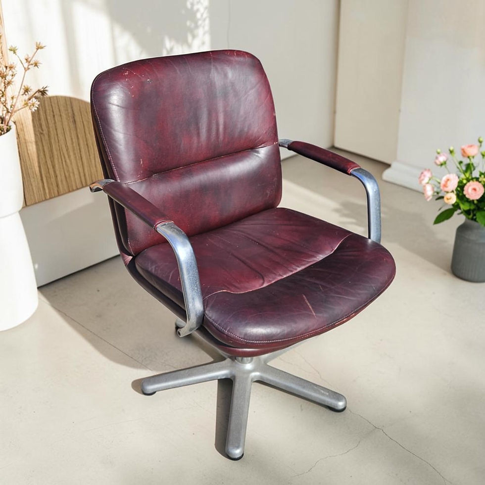 Burgundy Leather Executive Office Chair (Dimensions: 86x60x60) AU$99