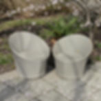 Grey Round Garden Chairs (Priced Each) AU$79