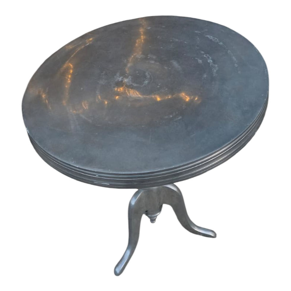 Thumbnail: Lillian August Marlow Aluminum Wine Table (Dimensions: 63x55)