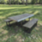 Rustic Wooden Outdoor Picnic Table Set With Matching Benches AU$199