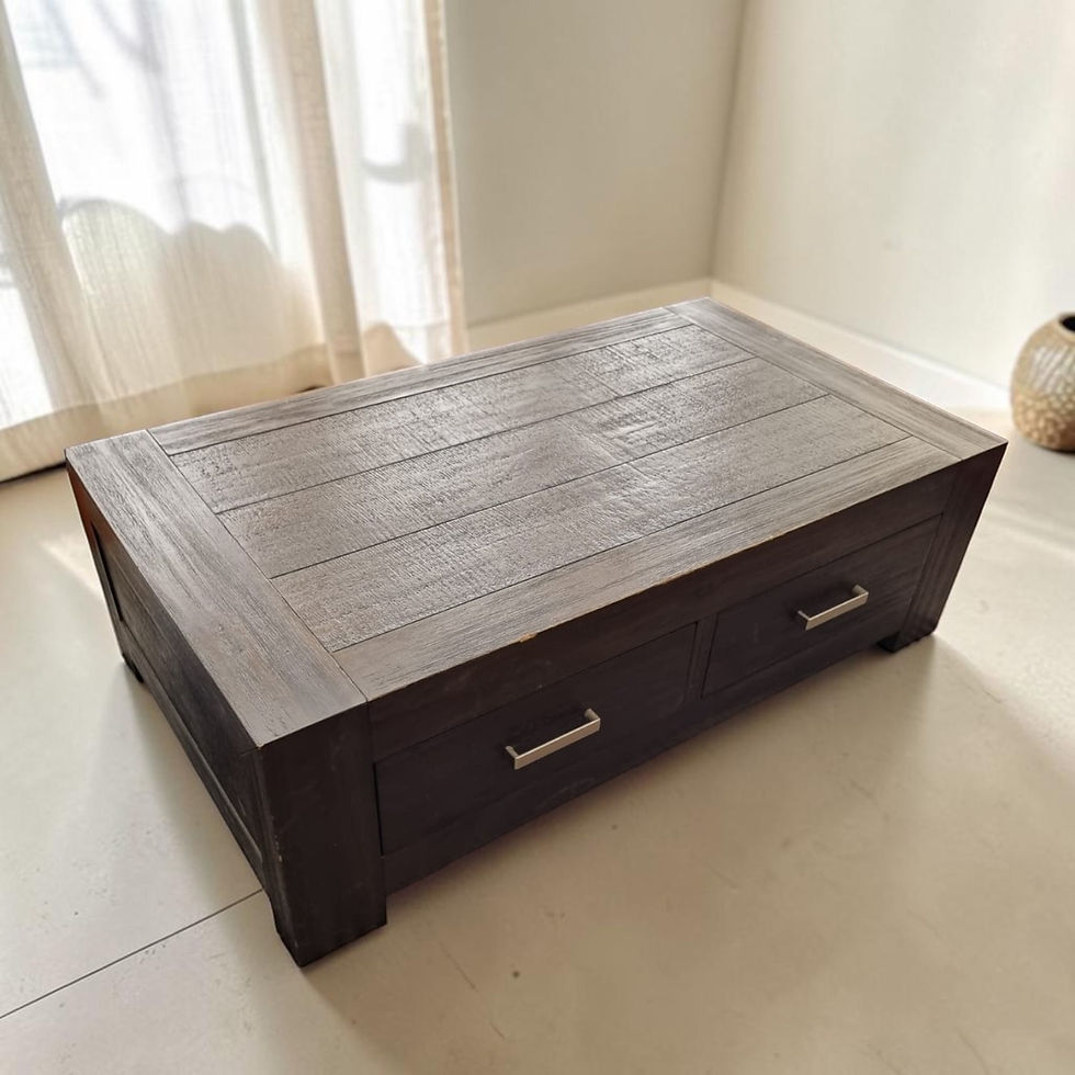 Rustic Dark Wood Coffee Table AU$200