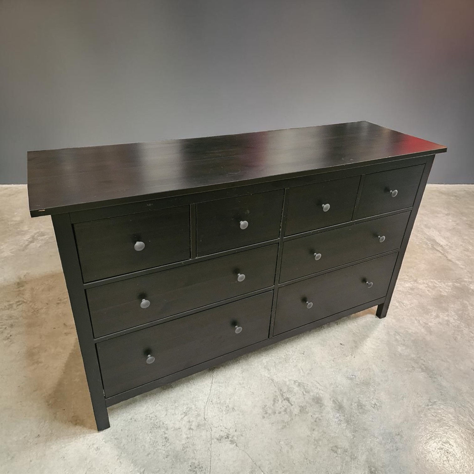 IKEA Hemnes Black Brown 8 Drawer Dresser
