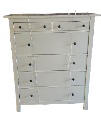 Hemnes white six-drawer dressers providing large storage and a crisp Scandinavian design. Hemnes White Six Drawer Dressers