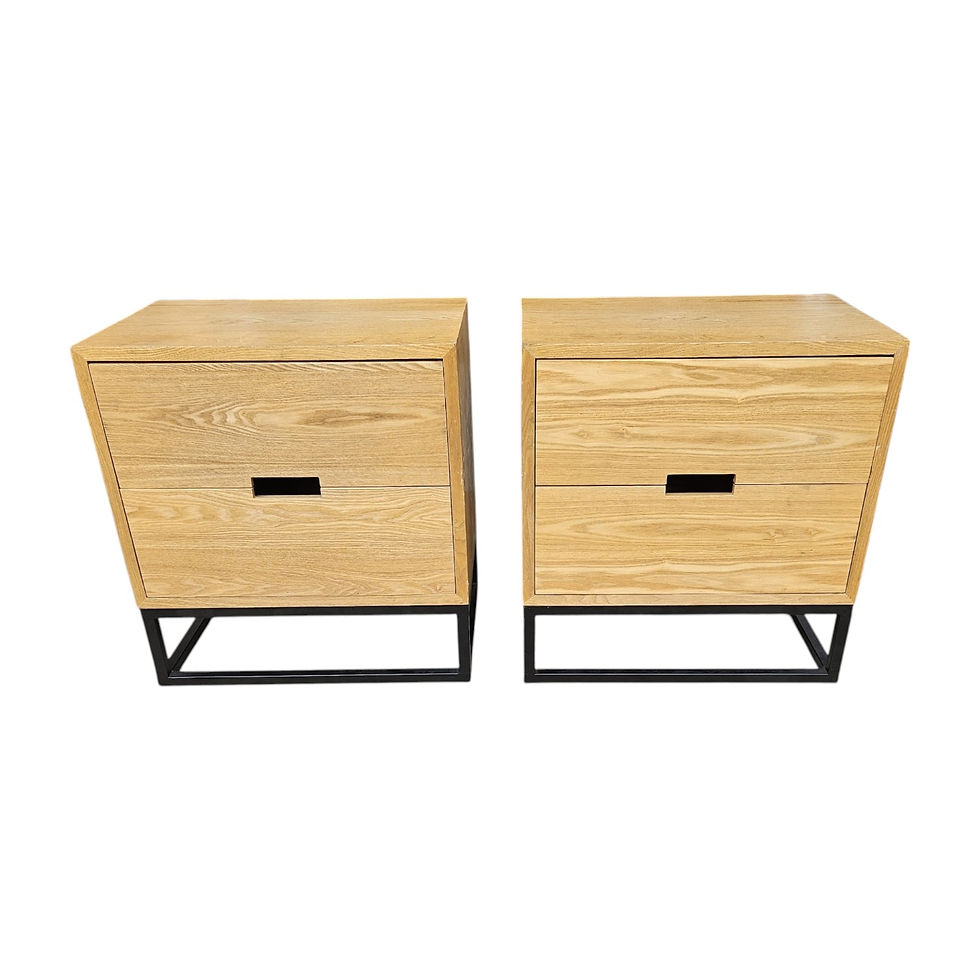 Thumbnail: Sidetables With Modern Black Frame X2 (Dimensions: 55x52x35)(Priced Each)