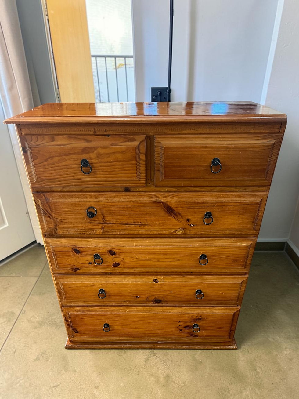 SOLID Pine Wood 6 Drawer Tallboy Dresser AU$199