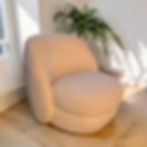 Cozy Sand Dune Colored Bouclé Fabric Occasional Chair AU$499
