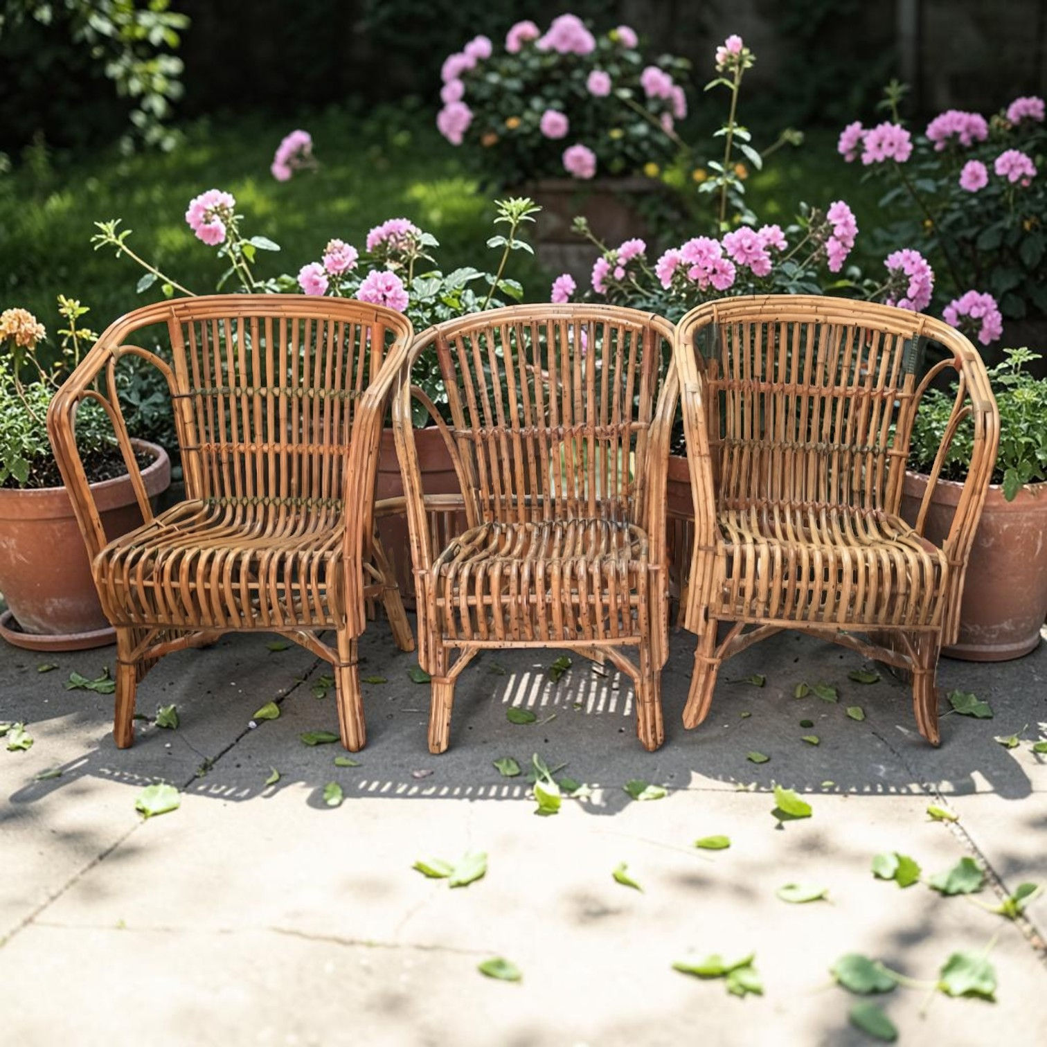 3X Italian Bambo Chairs (Priced Each)