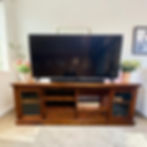 Walnut Finish Pine TV Unit AU$199